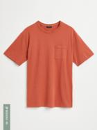 Frank + Oak Good Cotton Relaxed Pocket Tee In Pink
