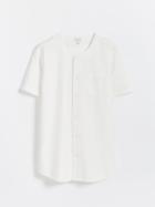 Frank + Oak The Jasper Short-sleeved Baseball Shirt - White