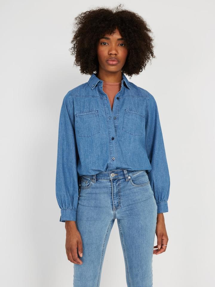 Frank + Oak Denim Western Blouse - Classic Indigo