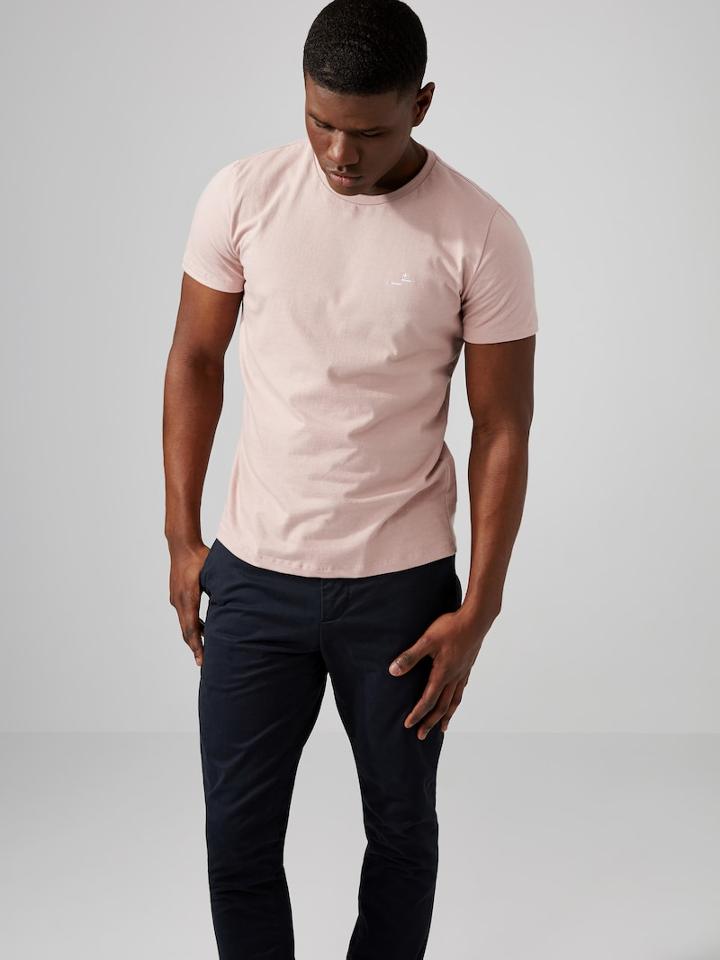 Frank + Oak The Made In Canada Signature T-shirt In Light Pink