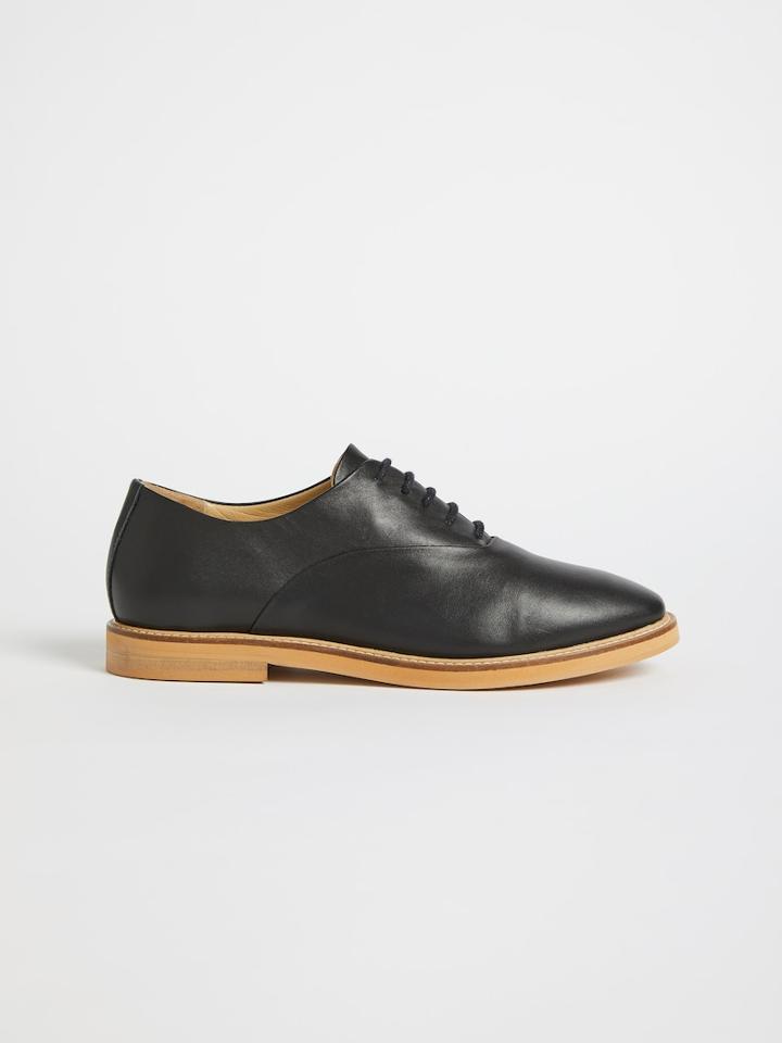 Frank + Oak The Market Leather Oxford Shoe - Black