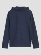 Frank + Oak Organic-recycled Light Terry Pullover Hoodie In Navy