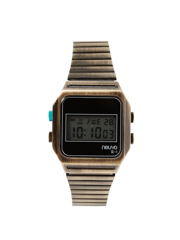 Frank + Oak Neuvo Chronograph Watch In Gold