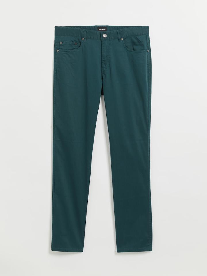 Frank + Oak The Lincoln 5-pocket Twill Pant In Dark Green