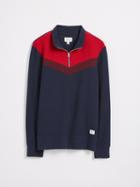 Frank + Oak Double Knit Half Zip Sweater - Navy
