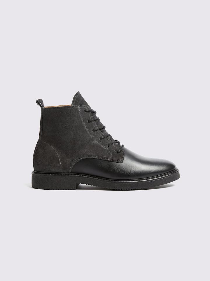 Frank + Oak Leather City Boots In Black
