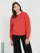Frank + Oak The Drop-shoulder Gym Fleece Sweatshirt - Washed Red