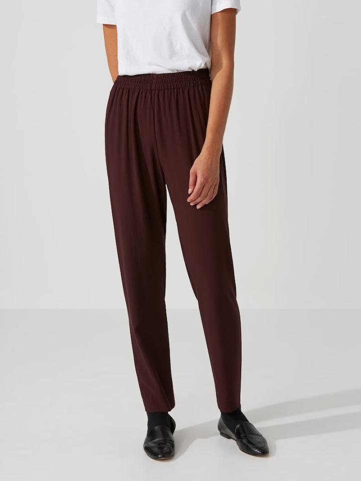 Frank + Oak Easy Crepe Pant In Deep Plum