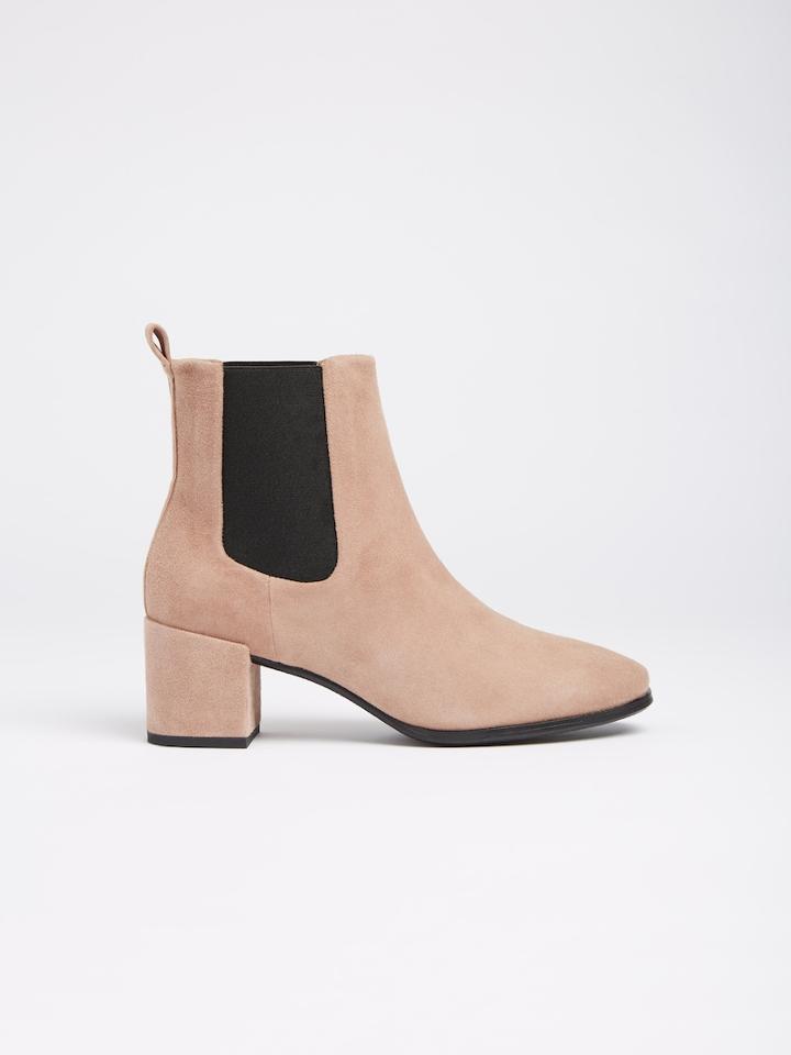 Frank + Oak The Belvedere Suede Ankle Boot In Pink