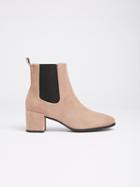 Frank + Oak The Belvedere Suede Ankle Boot In Pink