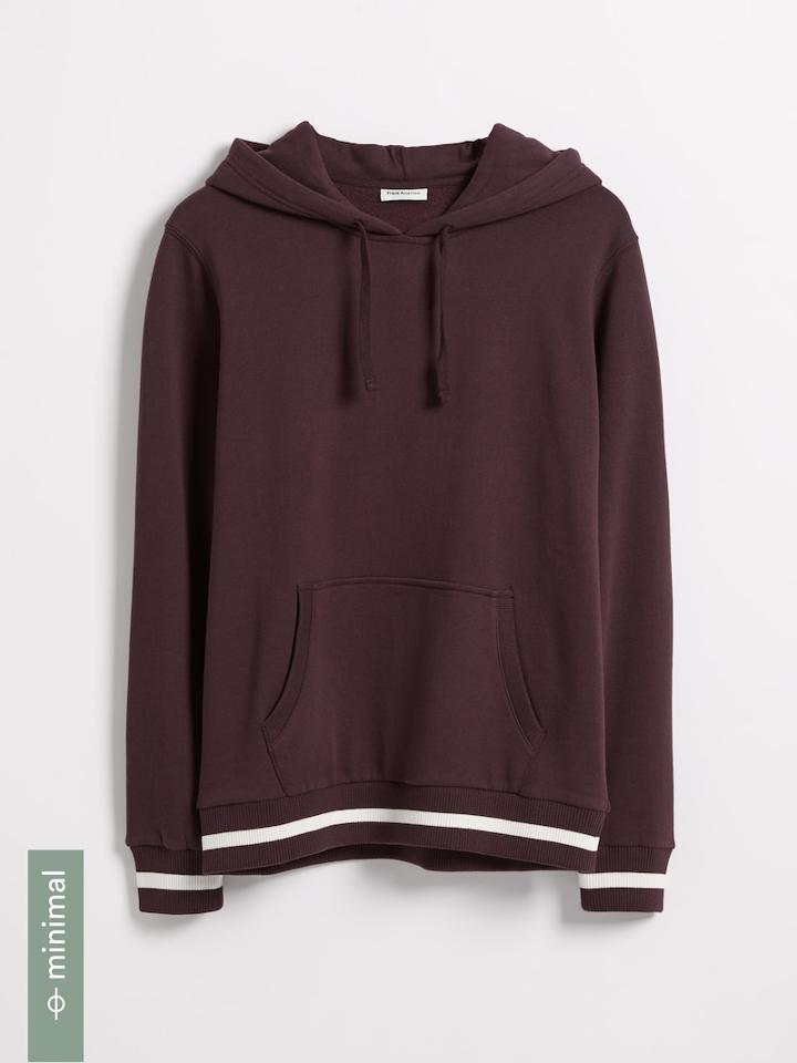 Frank + Oak Good Cotton Heavy Fleece Hoodie In Dark Plum