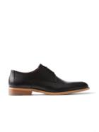 Frank + Oak Greenwich Polished Leather Derby Shoe In Black