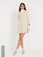 Frank + Oak Printed Button Up Fit And Flare Chiffon Dress - Sand