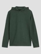Frank + Oak Organic-recycled Light Terry Pullover Hoodie In Green