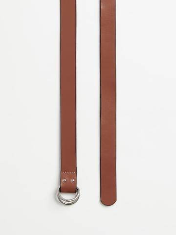 Frank + Oak Leather Ring Belt In Tan