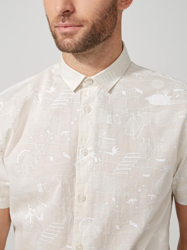 Frank + Oak Summer Print Light-cotton Shirt