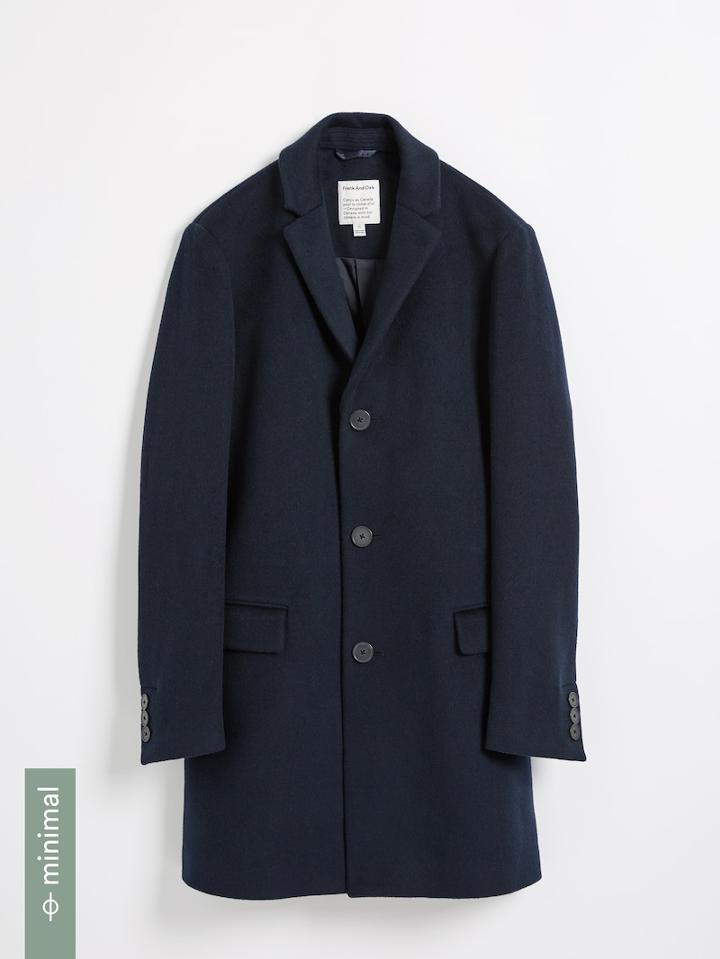 Frank + Oak The Lawrence Recycled-wool-blend Topcoat - Navy