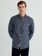 Frank + Oak The Jasper Marled-cotton Oxford Shirt In Navy Gingham