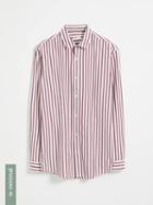 Frank + Oak The Stanley Good Cotton Shirt - Striped Red