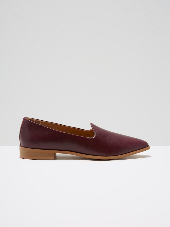 Frank + Oak The Marina Leather Loafer In Oxblood