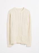 Frank + Oak Cable-knit Wool-blend Sweater - Cream