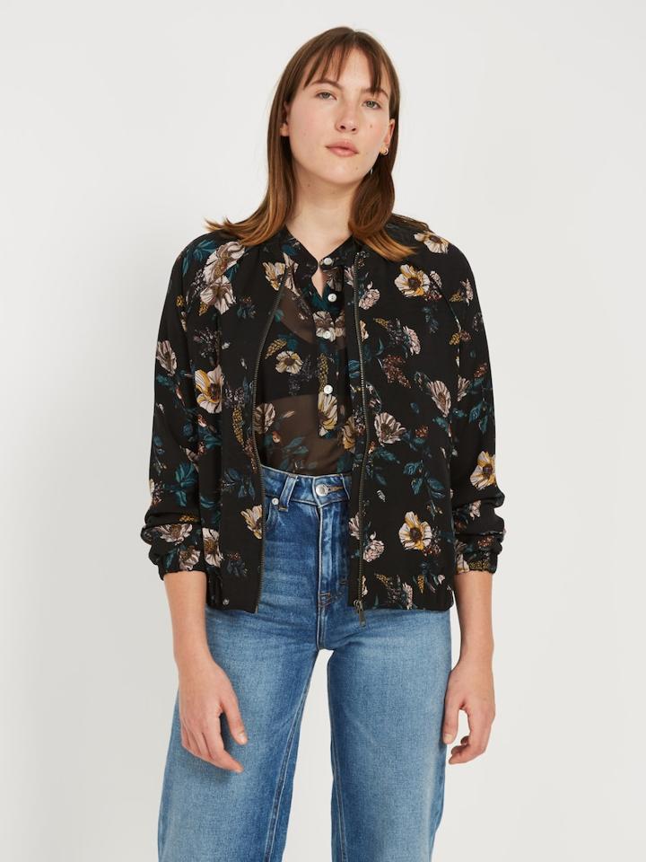 Frank + Oak Flower-print Bomber Jacket