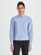 Frank + Oak Papertouch Striped Big Shirt In Blue