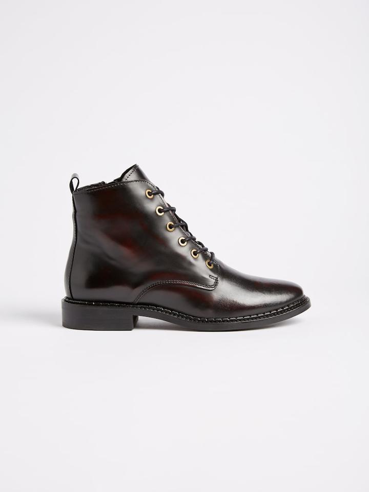 Frank + Oak The Montmartre Patent Leather Boot In Oxblood