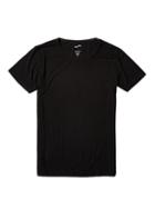 Frank + Oak Soft Touch Crewneck T-shirt In Black