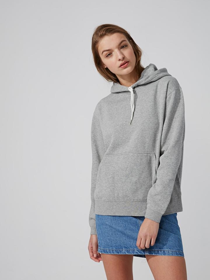 Frank + Oak The Drop-shoulder Gym Fleece In Ash Heather