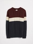 Frank + Oak The Traditional Cable-knit Wool-blend Sweater - Blue Grey