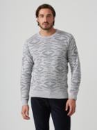 Frank + Oak Jacquard-knit Cotton Sweater In Grey Stone
