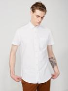 Frank + Oak The Jasper Oxford Short-sleeve Shirt In White