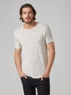 Frank + Oak Loose Fit Jersey T-shirt In White Melange