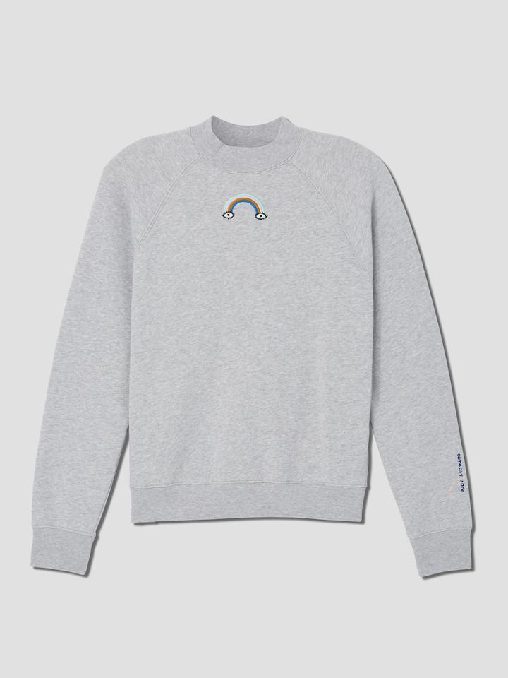 Frank + Oak The Creator Series: Mathilde Corbeil Emboidered Rainbow Sweatshirt