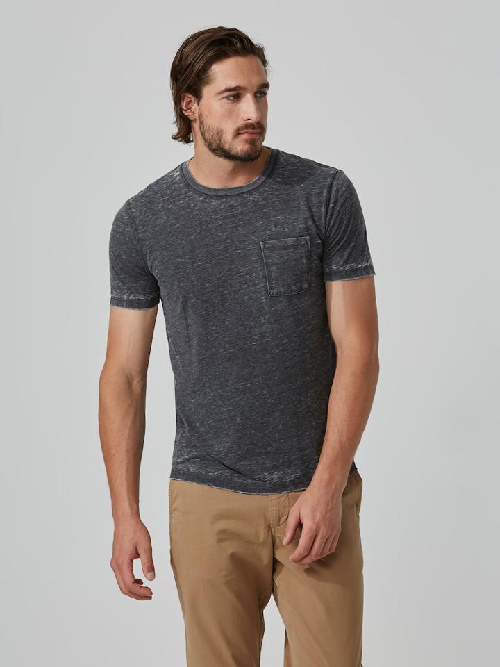 Frank + Oak Loose Fit Cotton-jersey T-shirt In Burnout Black