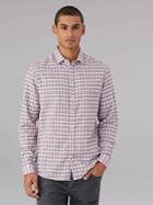 Frank + Oak Woven Check Jacquard Shirt In Red