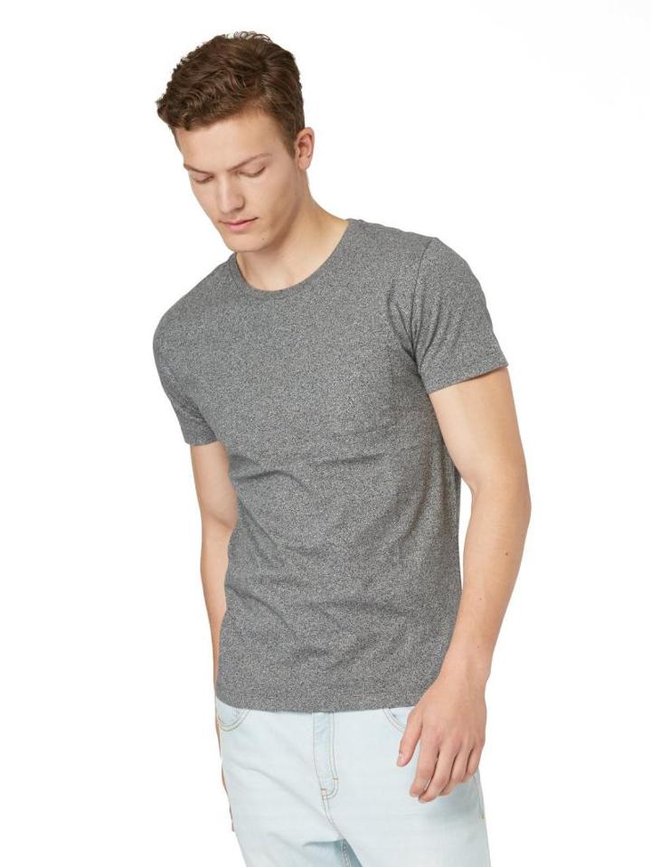 Frank + Oak Crewneck Pocket T-shirt In Grey Heather