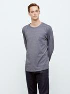 Frank + Oak State Concepts Drirelease Long-sleeve Loose-fit T-shirt In Grey Melange