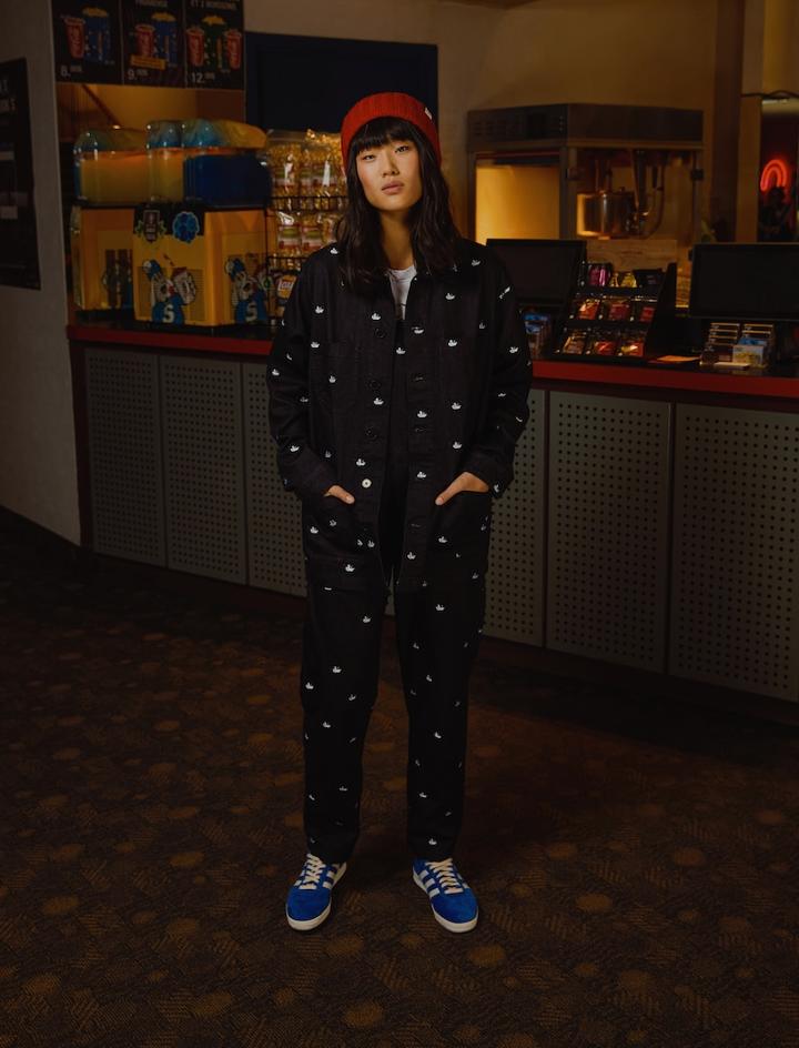 Frank + Oak Mickey Mouse Embroidered Denim Overshirt - Navy