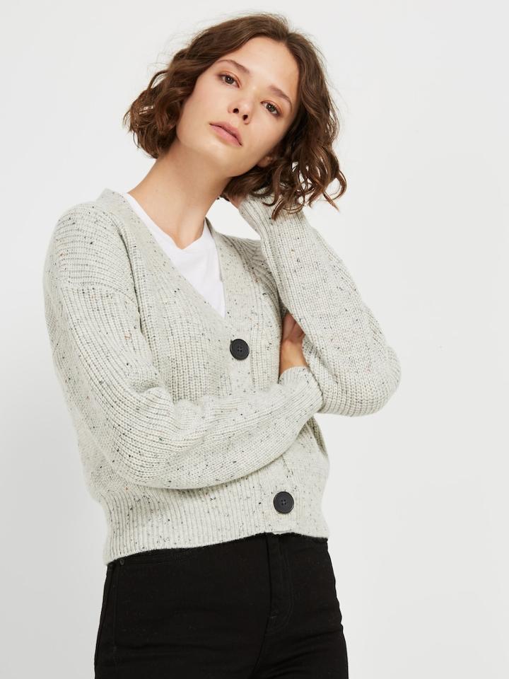 Frank + Oak Donegal Cardigan In Light Beige Heather