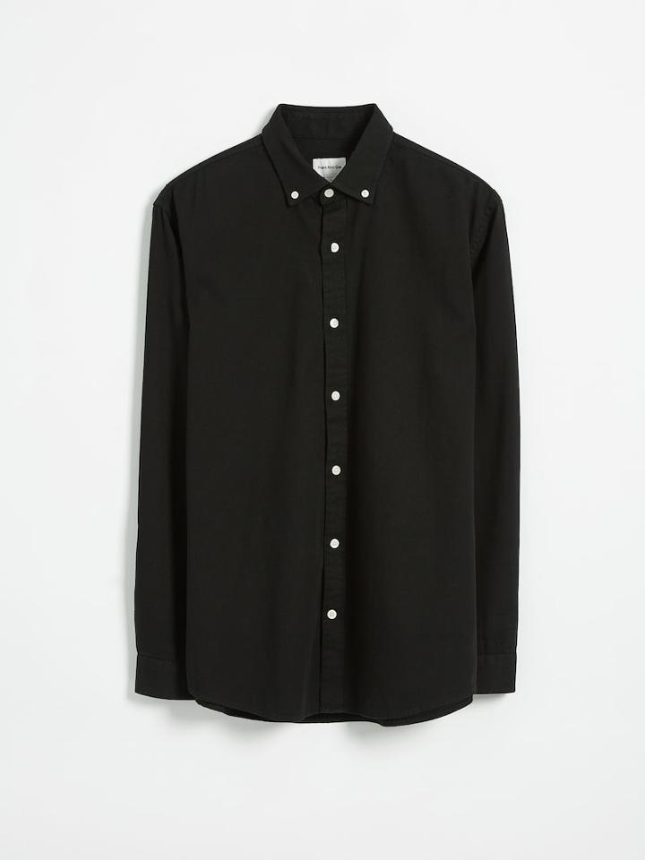 Frank + Oak Heavy Twill Relaxed 90s Shirt - True Black