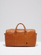 Frank + Oak Leather Weekender In Tobacco