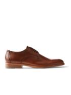 Frank + Oak Greenwich Polished Leather Derby Shoe In Cognac