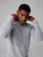 Frank + Oak Boucl Cotton-blend Pull-over Hoodie In Grey