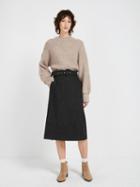 Frank + Oak Flannel Belted Skirt - Charcoal