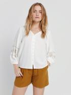 Frank + Oak Embroidered Loose Fit Blouse In White