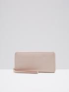 Frank + Oak The Citta Leather Zip Wallet In Dusty Pink