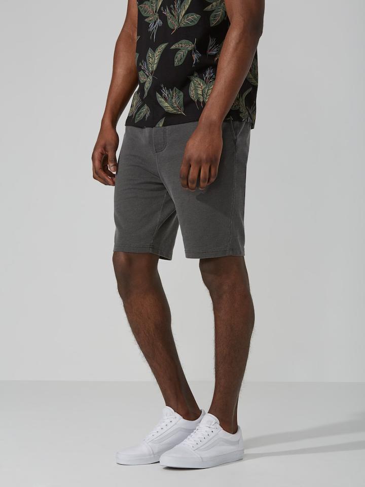 Frank + Oak Light Terry Pull-on Shorts In Washed Asphalt