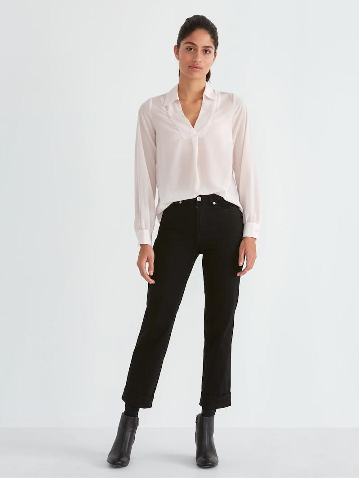 Frank + Oak The Patti Straight-fit Jean In Washed Black